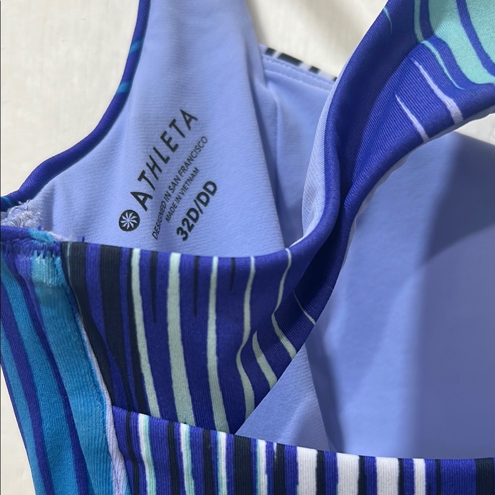 ATHLETA WOMENS IBAZA ENTWINED TANKINI TOP COOL MULTI Sz 32D/DD - Picture 8 of 14